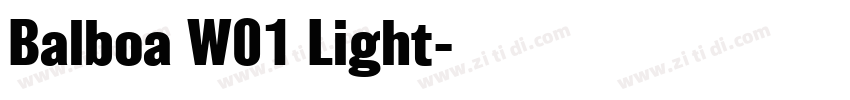 Balboa W01 Light字体转换